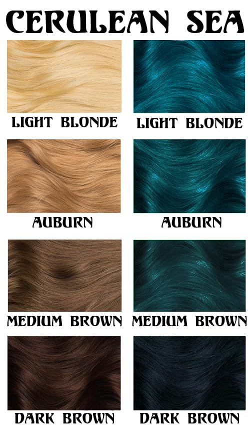 Lunar Tides Semi-Permanent Hair Color (43 colors) (Cerulean Sea, 8 fl. oz.) Beauty & Personal Care Lunar Tides