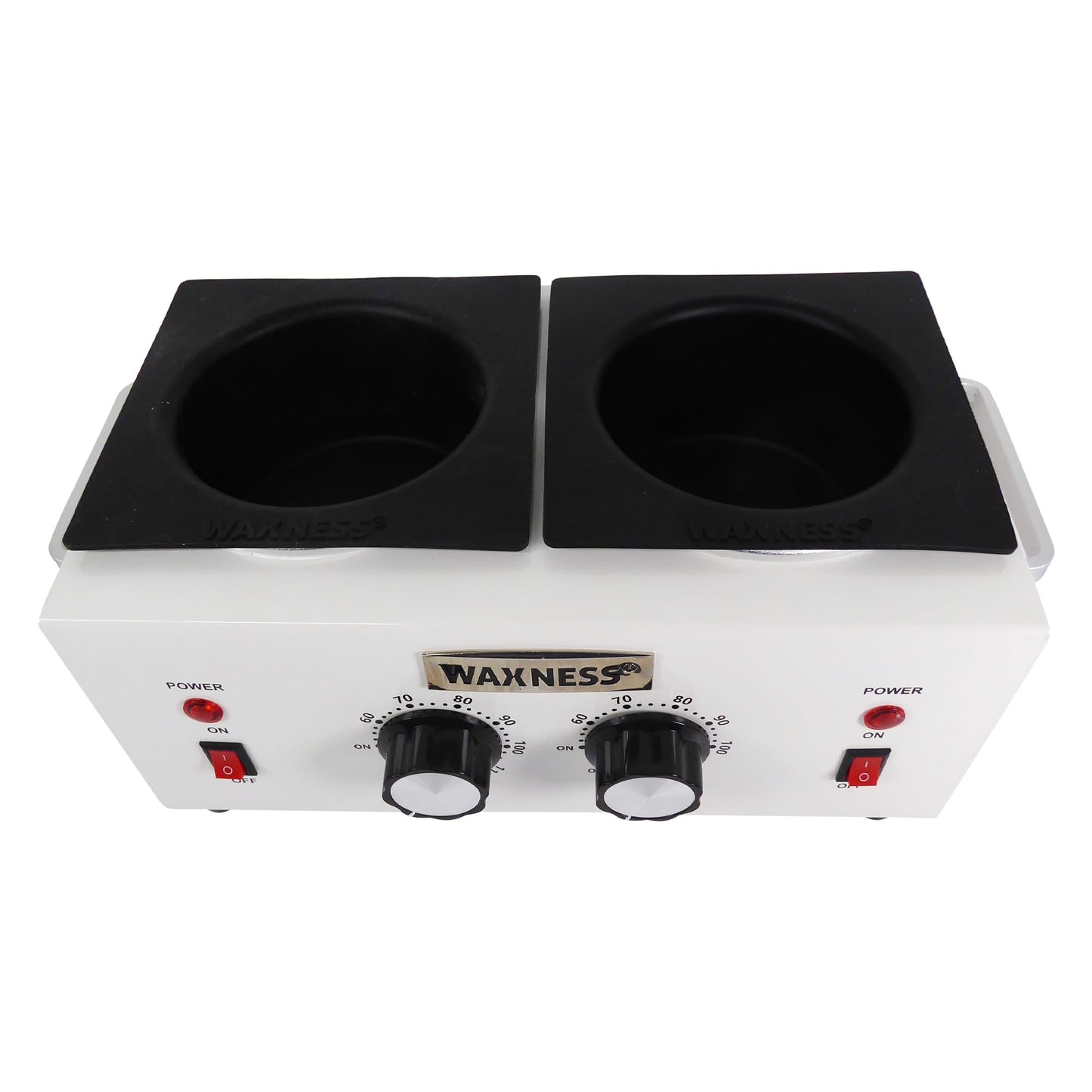 Waxness WN-5002 Elite-Series Double Professional Wax Heater White, 2 x 1 lb Capacity, Electronic Temperature Control, 300W, Dual Pot Wax Warmer Beauty and Personal Care Wax Necessities
