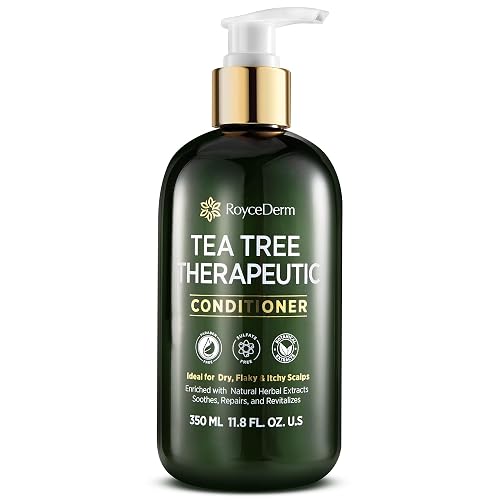 RoyceDerm Tea Tree Conditioner: Hydrating & Soothing Botanical Formula with Tea Tree, Aloe, Camellia Seed Oil, Paraben & Sulfate Free Beauty & Personal Care Roycederm