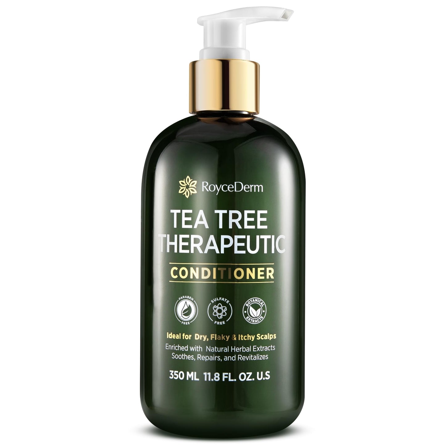 RoyceDerm Tea Tree Conditioner: Hydrating & Soothing Botanical Formula with Tea Tree, Aloe, Camellia Seed Oil, Paraben & Sulfate Free Beauty & Personal Care Roycederm