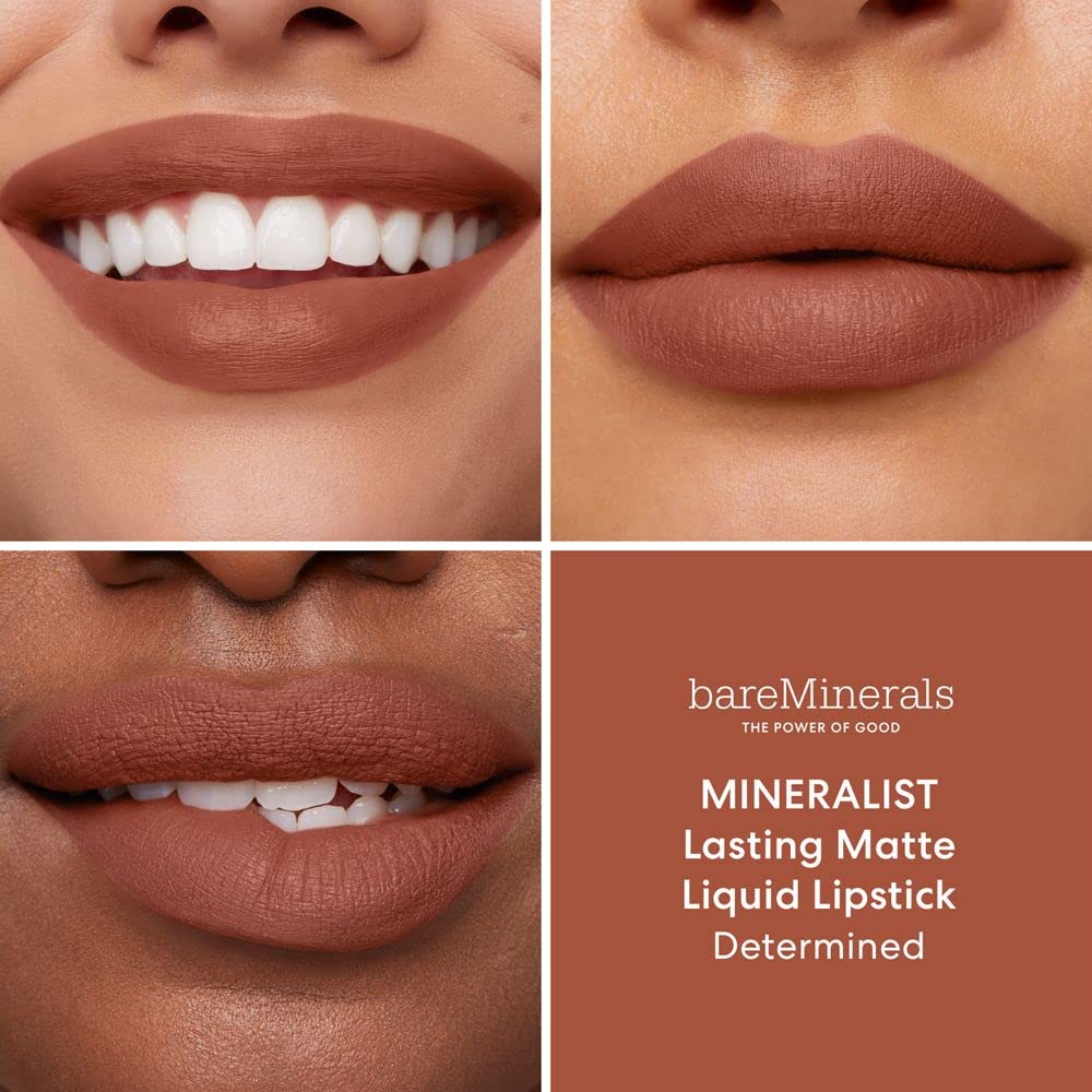 bareMinerals Mineralist Lasting Matte Liquid Lipstick for Women, Velvet Matte Finish, All-Day Wear, Weightless, Non-Drying Formula, Talc-Free Beauty & Personal Care bareMinerals