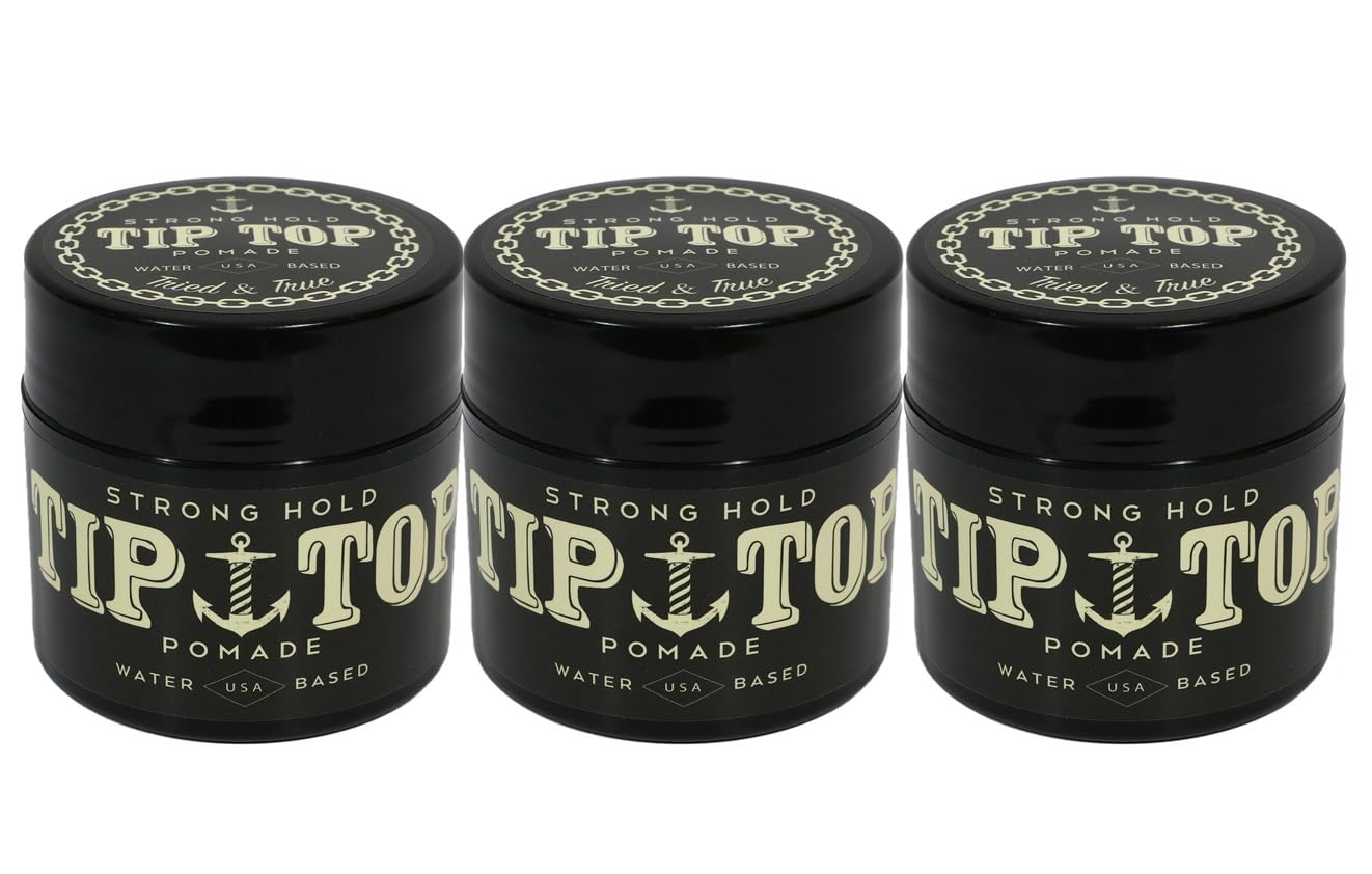 TipTop Strong Hold Water Based Pomade 4.25oz Pack of 3 Beauty & Personal Care TipTop