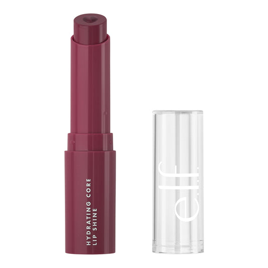 e.l.f. Hydrating Core Lip Shine, Lip Balm For A Sheer Tint Of Color & Soft Shine, Made With Nourishing Vitamin E, Vegan & Cruelty-Free, Delightful Beauty & Personal Care e.l.f.
