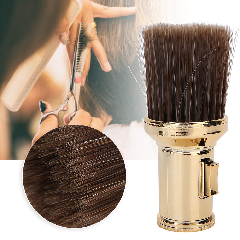 Hair Sweep, Multifunctional Neck Duster Brush Beard Shaving Brush Barber Brush for Barber Shop(Gold) Beauty and Personal Care Antilog
