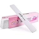 10pcs - PANA Jumbo Double-Sided Emery Nail File for Manicure, Pedicure, Natural, and Acrylic Nails - Zebra (Grit 100/180) Beauty & Personal Care PANA