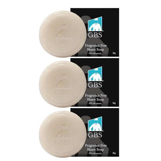 GENTS Men's Shaving Soap 97% All Natural Enriched With Shea Butter and Glycerin, Creates Rich Lather Form (3 Pack Fragrance Free) Beauty and Personal Care G.B.S
