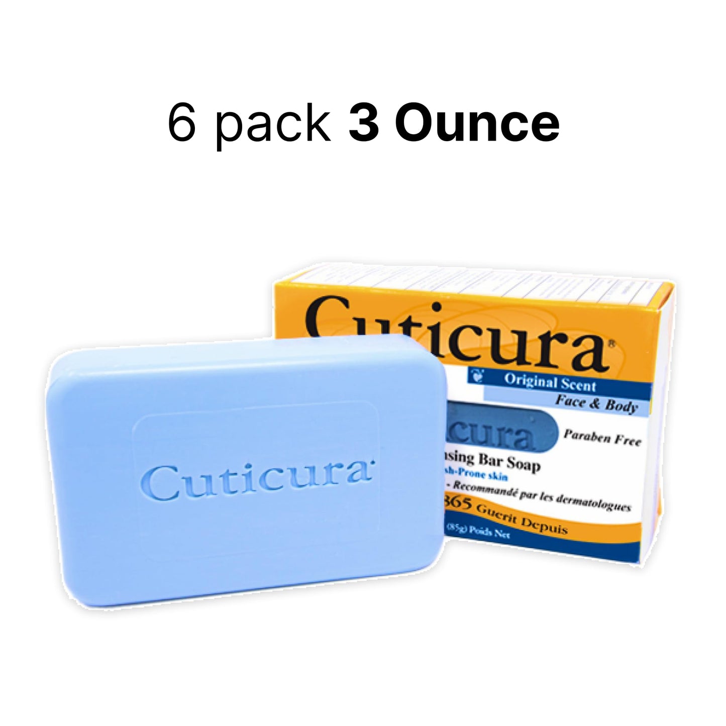 Cuticura Official Deep Cleansing Face and Body Soap - 3 oz (Pack of 6) Beauty & Personal Care Cuticura