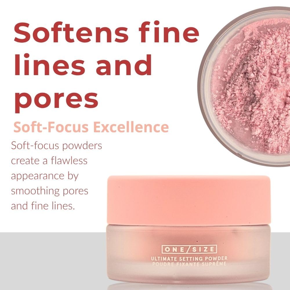 One Size Ultimate Blurring Setting Powder Travel Size - Ultra Pink - for Fair to Medium Skin Tones