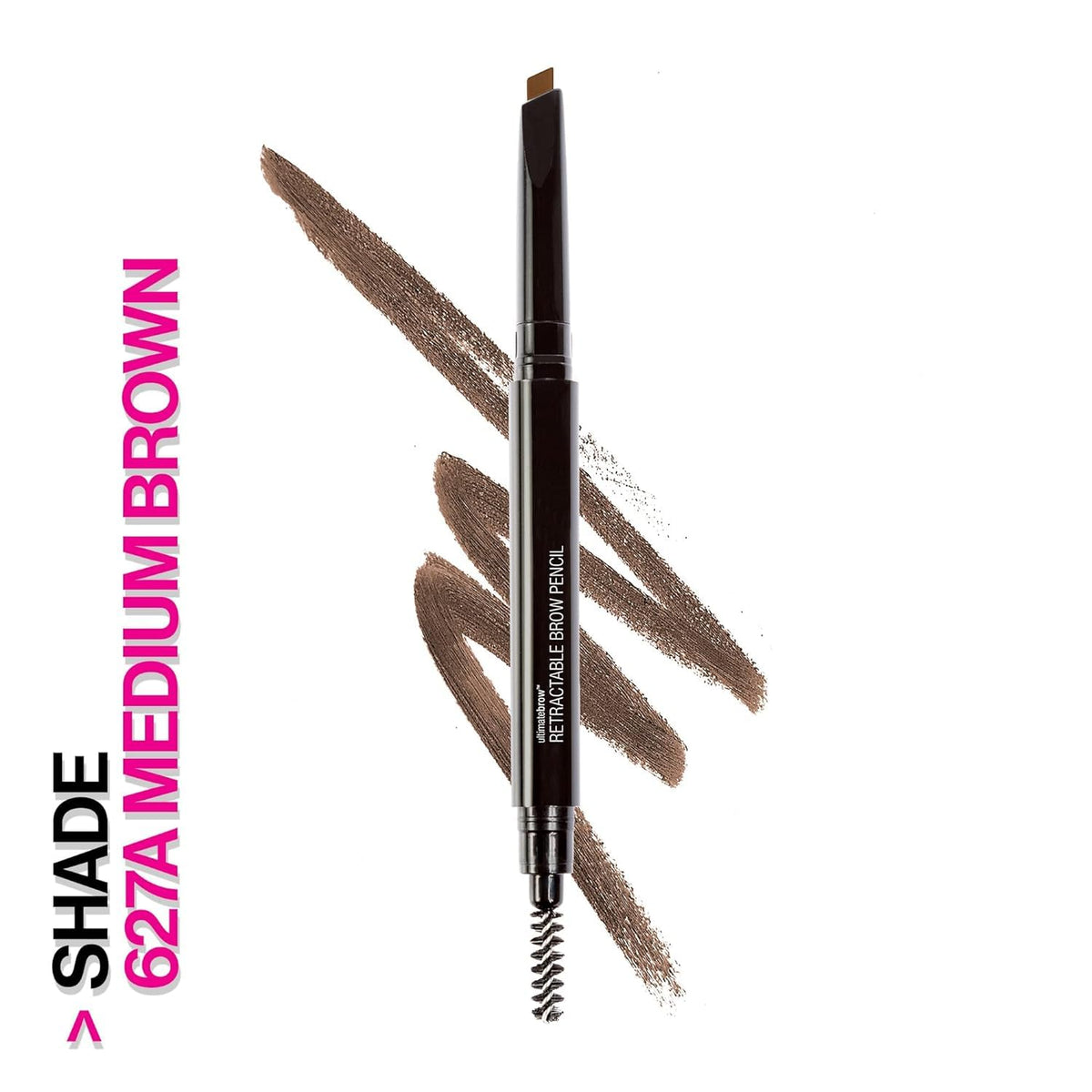 wet n wild Ultimate Eyebrow Retractable Definer Pencil, Medium Brown, Dual-Sided Brow Brush, Fine Tip, Shapes, Defines, Fills Brow Makeup Beauty & Personal Care wet n wild