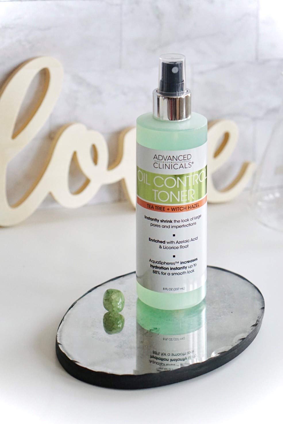 Advanced Clinicals Oil Control Purifying Facial Mist Toner. Hydrating, Non-Greasy Tea Tree Oil, Witch Hazel Toner W/Aloe Vera Face Mist Cleans Pores Beauty & Personal Care Advanced Clinicals