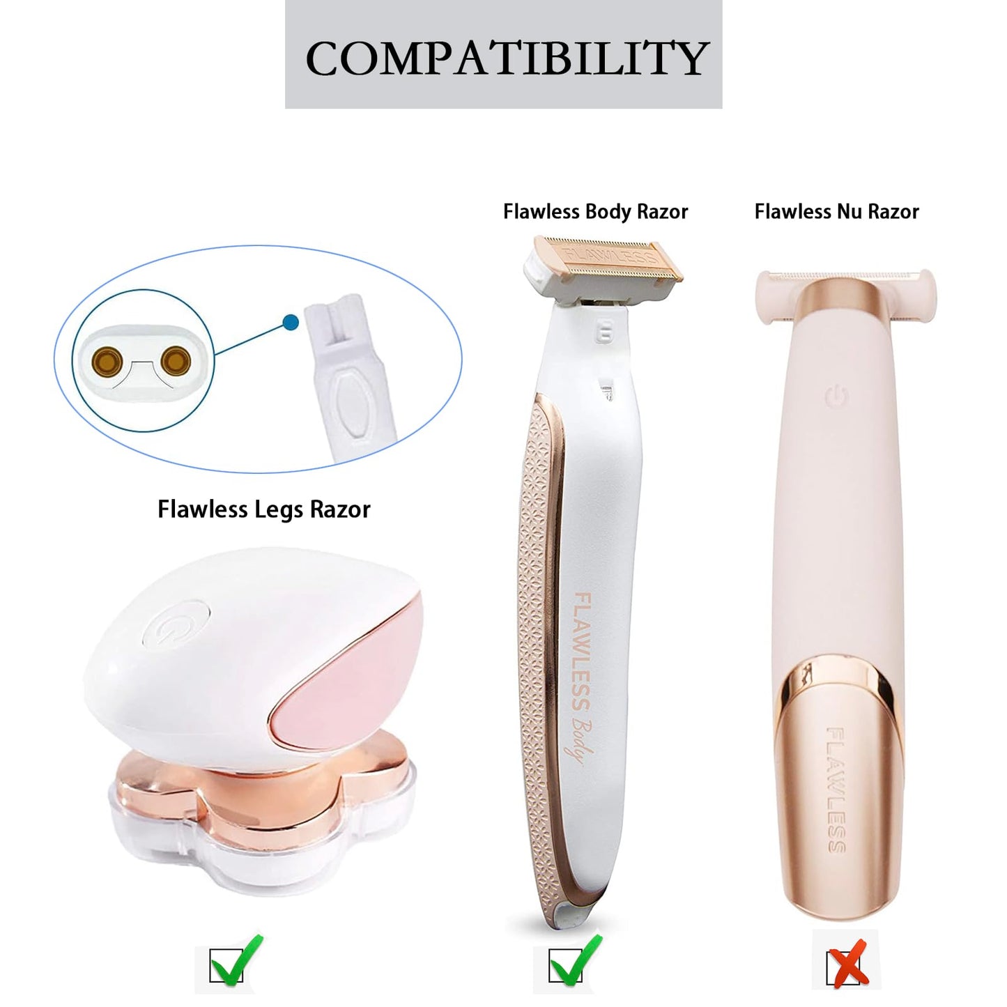 LinMei Shaver Charger Compatible with Finishing Touch Flawless Body Trimmer & Legs Hair Remover Electric Shaver USB Charging Cord with Cleaning Brush Beauty and Personal Care LinMei