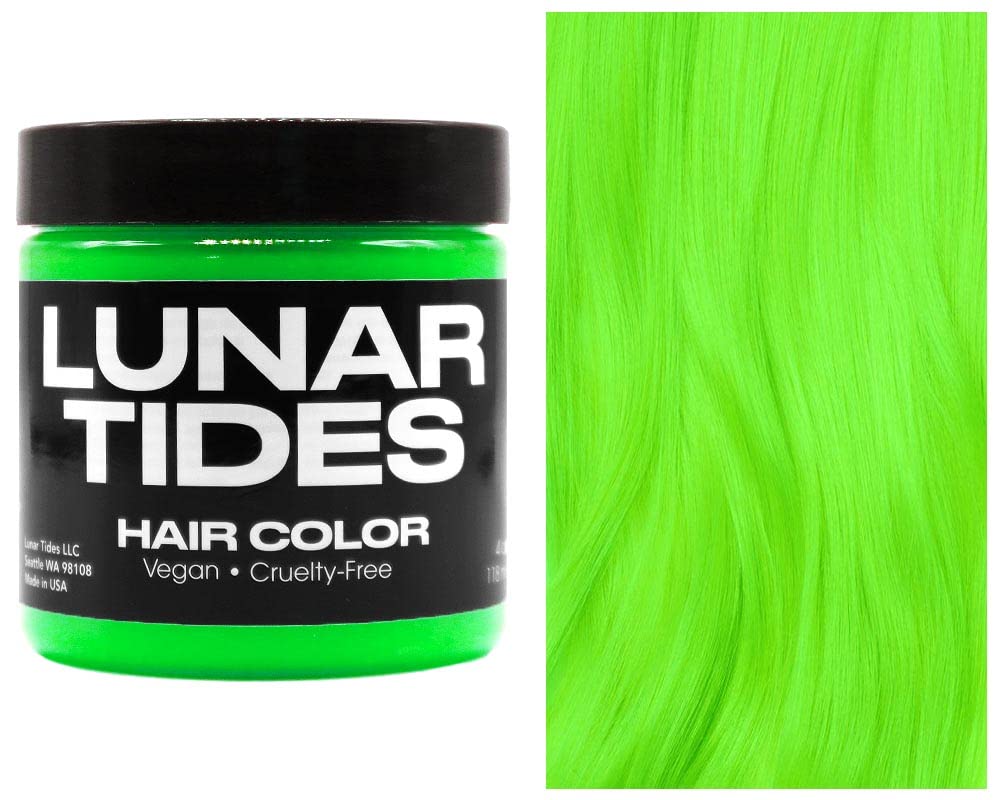 Lunar Tides Semi-Permanent Hair Color (43 colors) (Neon Lime, 4 fl. oz.) Beauty & Personal Care Lunar Tides
