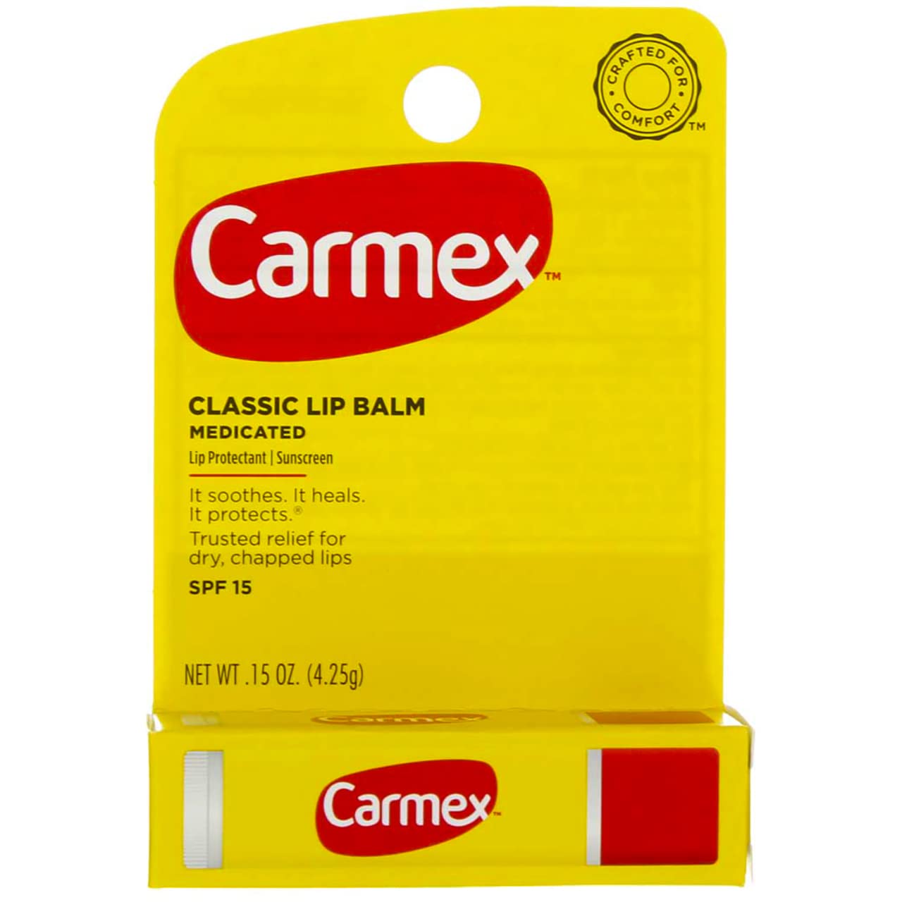 Carmex Classic Lip Balm, Lip Protectant Sunscreen SPF 15, 0.15 oz (Pack of 12) Beauty and Personal Care Carmex