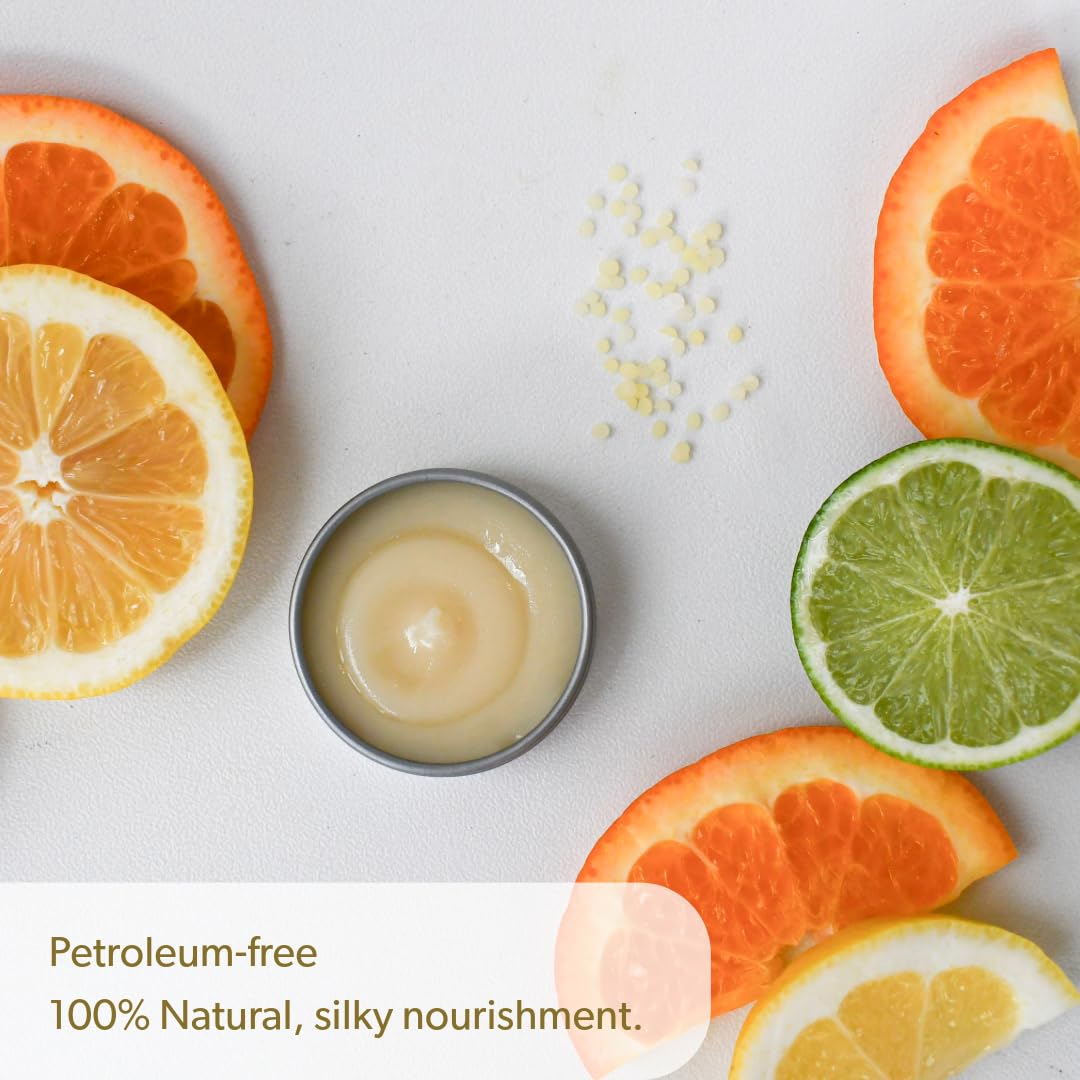 Waxelene Citrus Aerated Lip Balm Tin, Best Lip Balm Ever Organic Multipurpose Ointment Baby Eczema Dry Sensitive Skin Chapped Lips Face Moisturizer Beauty and Personal Care Waxelene