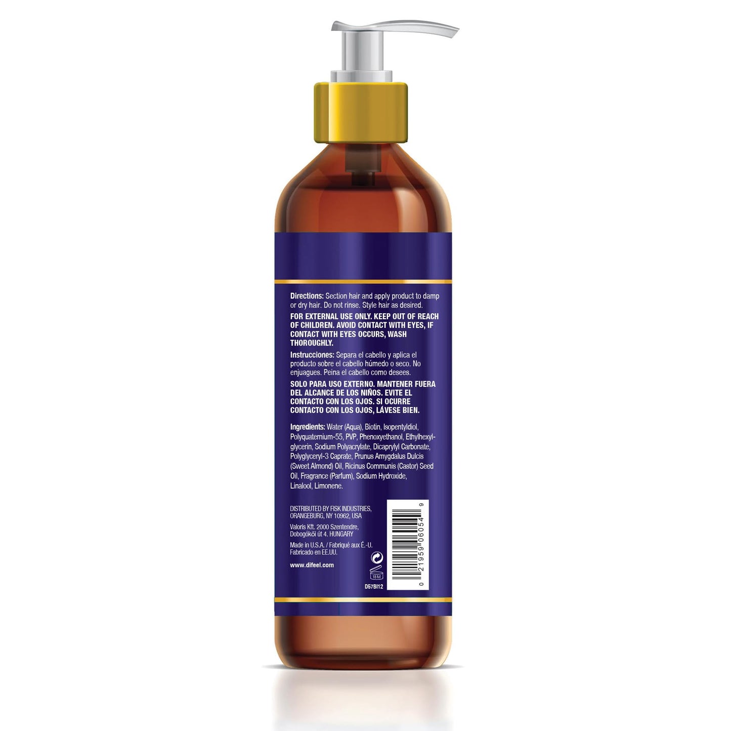 Difeel Biotin Styling Cream 12 ounce - Level 8:Medium-to-Firm, Flexible Hold Styling Cream Beauty & Personal Care Difeel
