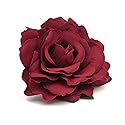 HOLY KT Handmade Women's Dark Red Velvet Rose Flower Wreath Hair Clip and Pin, Flamenco Dancer Style (Deep Red) one size Beauty & Personal Care HOLY KT