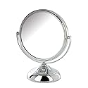 Model's Choice JERDON Tabletop Vanity Makeup Mirror with Chrome Finish - 5.5” Diameter Mirror with 5X-1X Magnification - Model MC247C Beauty & Personal Care Model's Choice