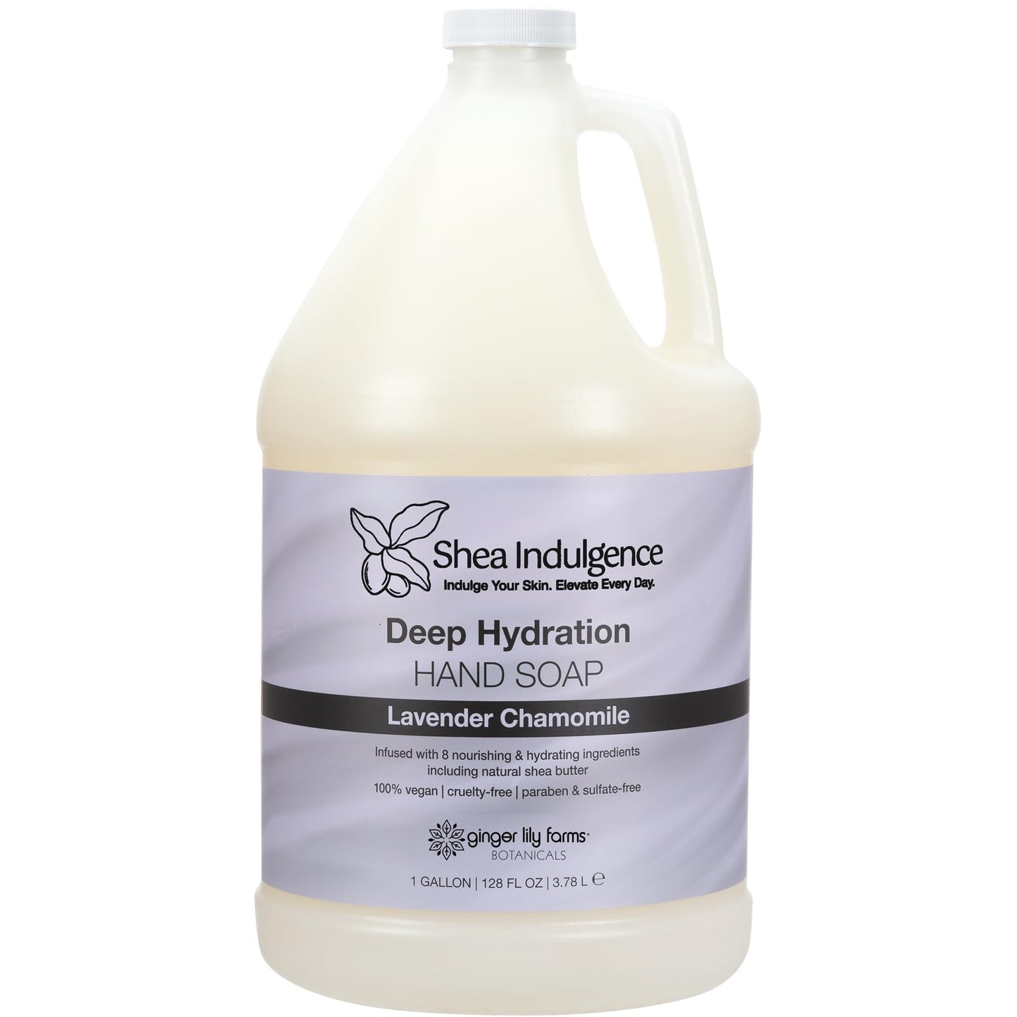 Ginger Lily Farms Botanicals Shea Indulgence Deep Hydration Liquid Hand Soap Refill, 100% Vegan & Cruelty-Free, Lavender Chamomile Scent, 1 Gallon Beauty & Personal Care Ginger Lily Farms