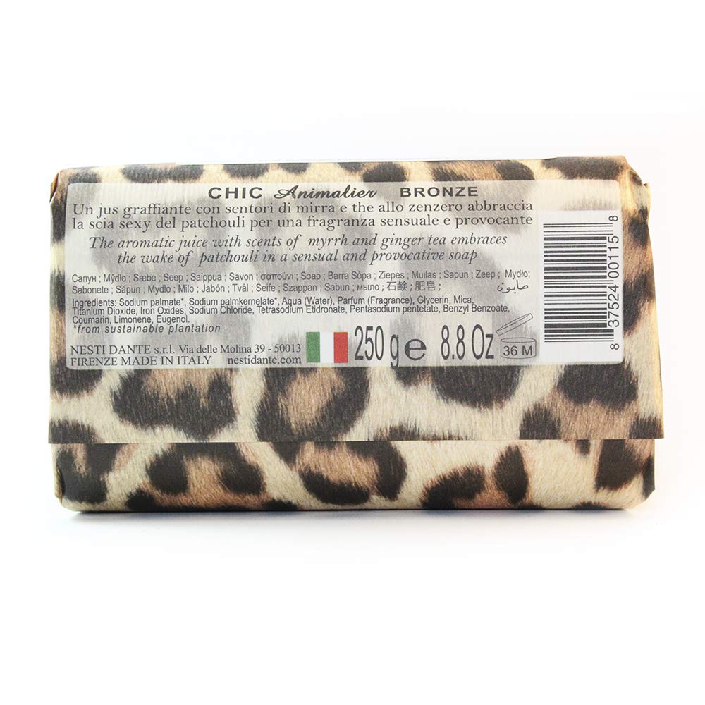 Nesti Dante Chic Animalier Natural Soap - Myrrh, Ginger Tea & Patchouli 250g/8.8oz Beauty & Personal Care Nesti Dante