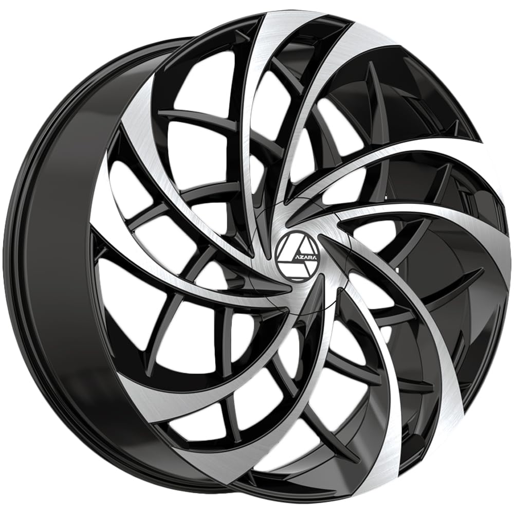 Azara AZA-540 22x8.5 5x114.3 5x120 +38 Cb 74.1 Gloss Black & Machined Beauty & Personal Care Azara