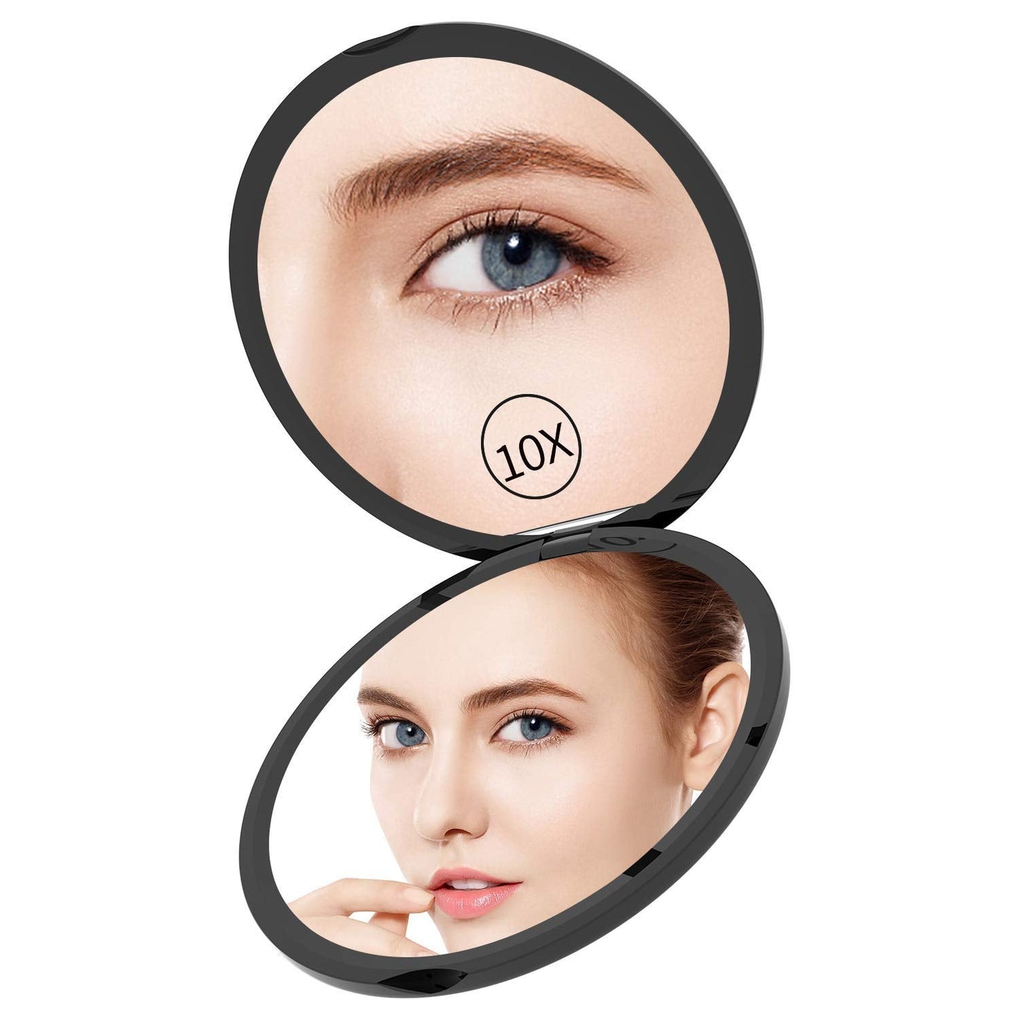 Benbilry Compact Travel Makeup Mirror with 10X Magnification for Purses, 4 Inch Double Sided Portable Folding Small Pocket Mirror Black Beauty & Personal Care Benbilry