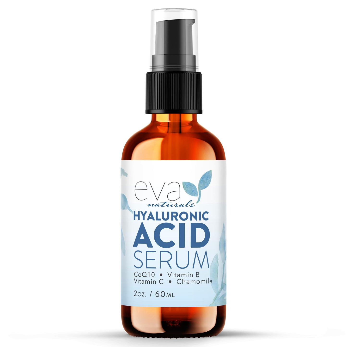 Eva Naturals Hyaluronic Acid Serum for Face - Lightweight Hydrating Facial Serum - Daily Moisturizer with Vitamin B5 - 60 ml Beauty & Personal Care Eva Naturals