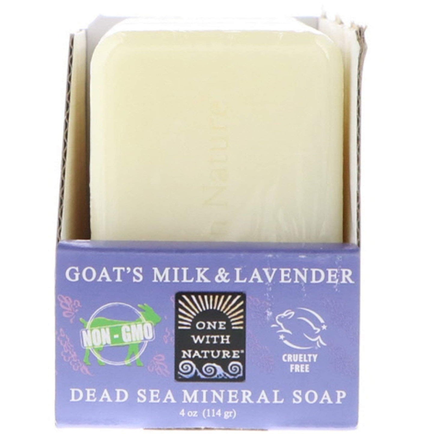 One With Nature Dead Sea Mineral Soap, Goat's Milk & Lavender, 6 Bars, 4 oz (114 g) Each Beauty & Personal Care One With Nature