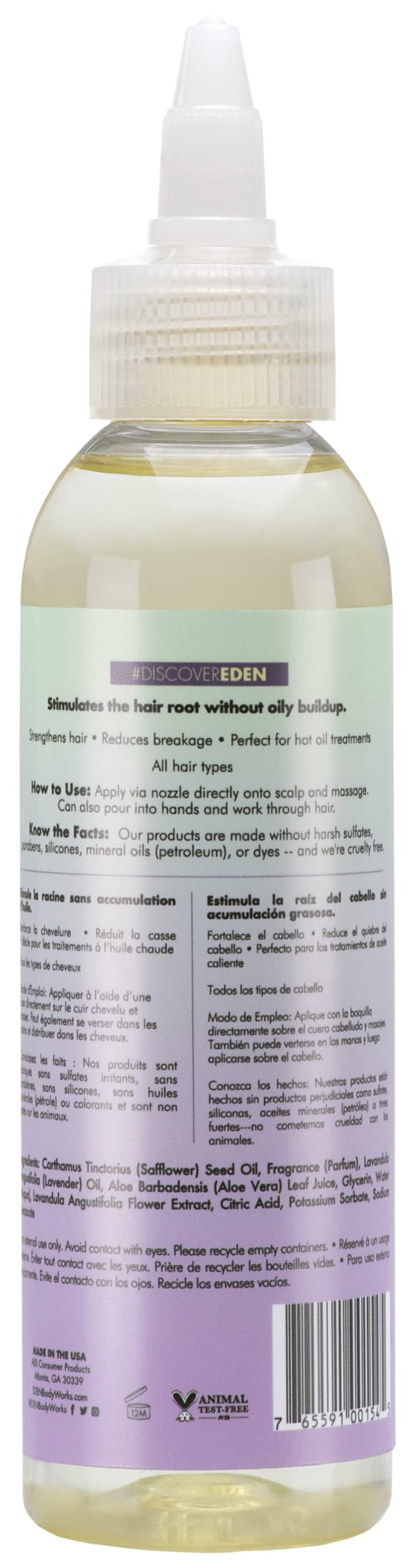 EDEN BodyWorks Lavender Aloe Hair Growth Oil (4 oz) - Vegan Scalp Treatment to Reduce Breakage & Stimulate Healthy Growth Beauty & Personal Care EDEN BodyWorks