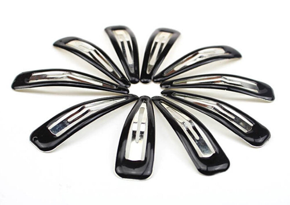 40Pcs Women Large Black BB Clip Scrub Side Clip Plastic Coated Metal Hair Clips About 6.7CM (2.6 '') Beauty & Personal Care Suoirblss