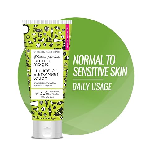 Aroma Magic Cucumber Sunscreen Lotion with SPF 30 | Non-Nano Zinc Oxide Mineral Sunblock | Broad Spectrum UVA/UVB Sun Protection | Soothes & Cools Beauty & Personal Care Aroma Magic