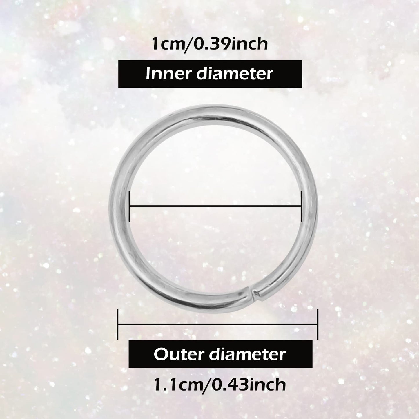 100 Pieces Hair Rings for Braids and Dreadlocks, Silver Braid Hair Loop Clip and Hoops, Hip-Hop DIY Headband Accessories (Silver) Beauty & Personal Care OKDEALS