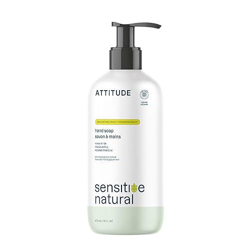 ATTITUDE Hand Soap for Sensitive Skin with Oat, EWG Verified, Dermatologically Tested, Vegan, Fresh Apple Scent, 16 Fl Oz Beauty & Personal Care ATTITUDE