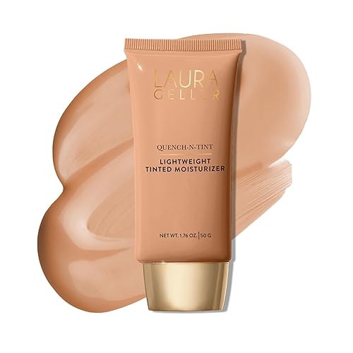 LAURA GELLER NEW YORK Quench-n-Tint Hydrating Foundation - Medium - Sheer to Light Buildable Coverage - Natural Glow Finish - Lightweight Formula Beauty & Personal Care LAURA GELLER NEW YORK