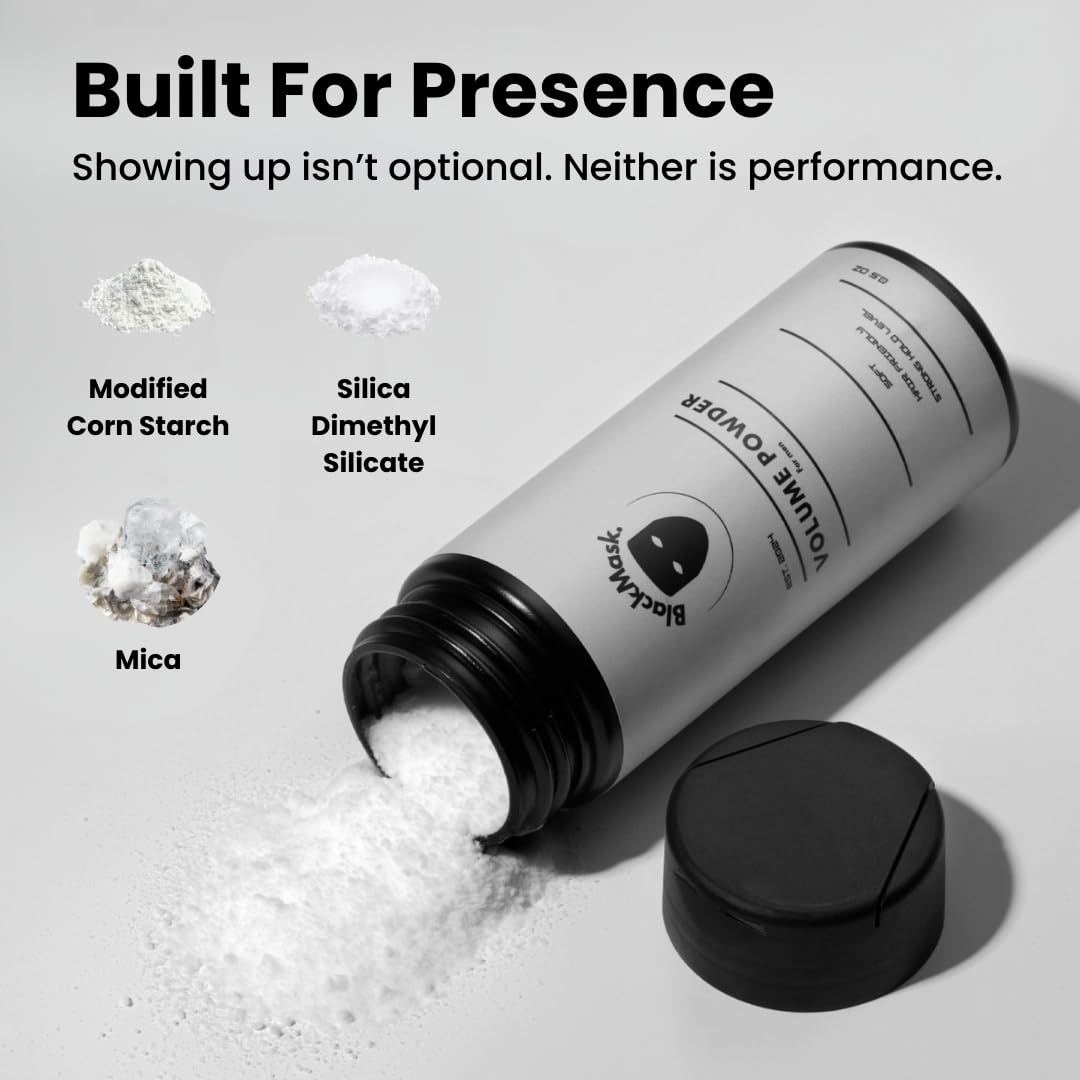 BlackMask Texture Powder for Men, Easy to Apply - Instantly Adds Texture & Volume, Strong Hold, Hair Powder for Men (Pack of 2) Beauty and Personal Care BlackMask