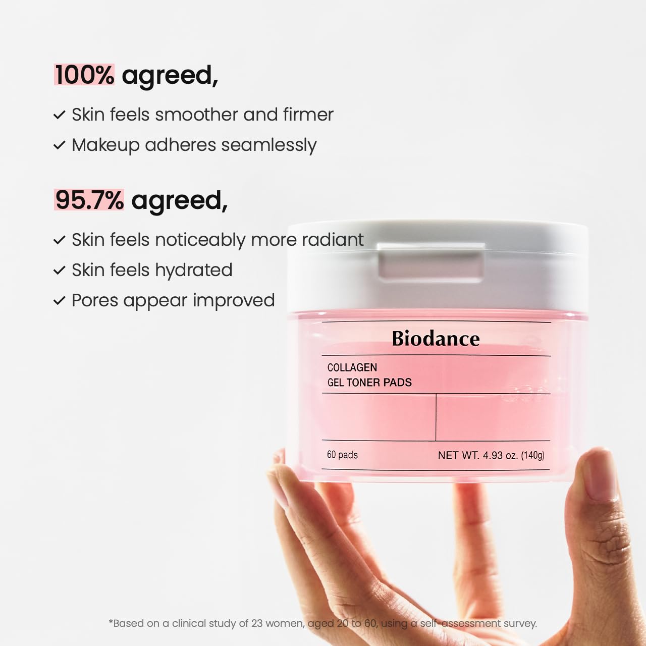 Biodance Collagen Gel Toner Pads, Pore Minimizer for Face, Improving Elasticity, Plumping Toner Pads for Sensitive Skin, Pre-Soaked Pads, Korean Skin Beauty and Personal Care BIODANCE