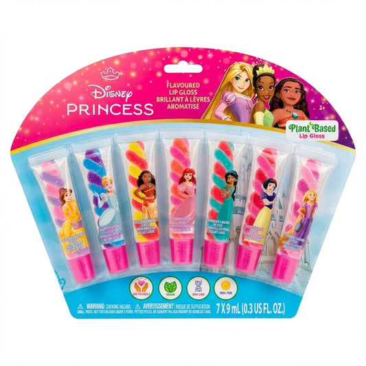 Townley Girl Disney Princess 7 Piece Swirl Lip Gloss, Girls Kids Party Favors, Lip Set for Girls, Perfect for Birthday Gifts, Plant Based, Ages 3 Beauty & Personal Care Townley Girl