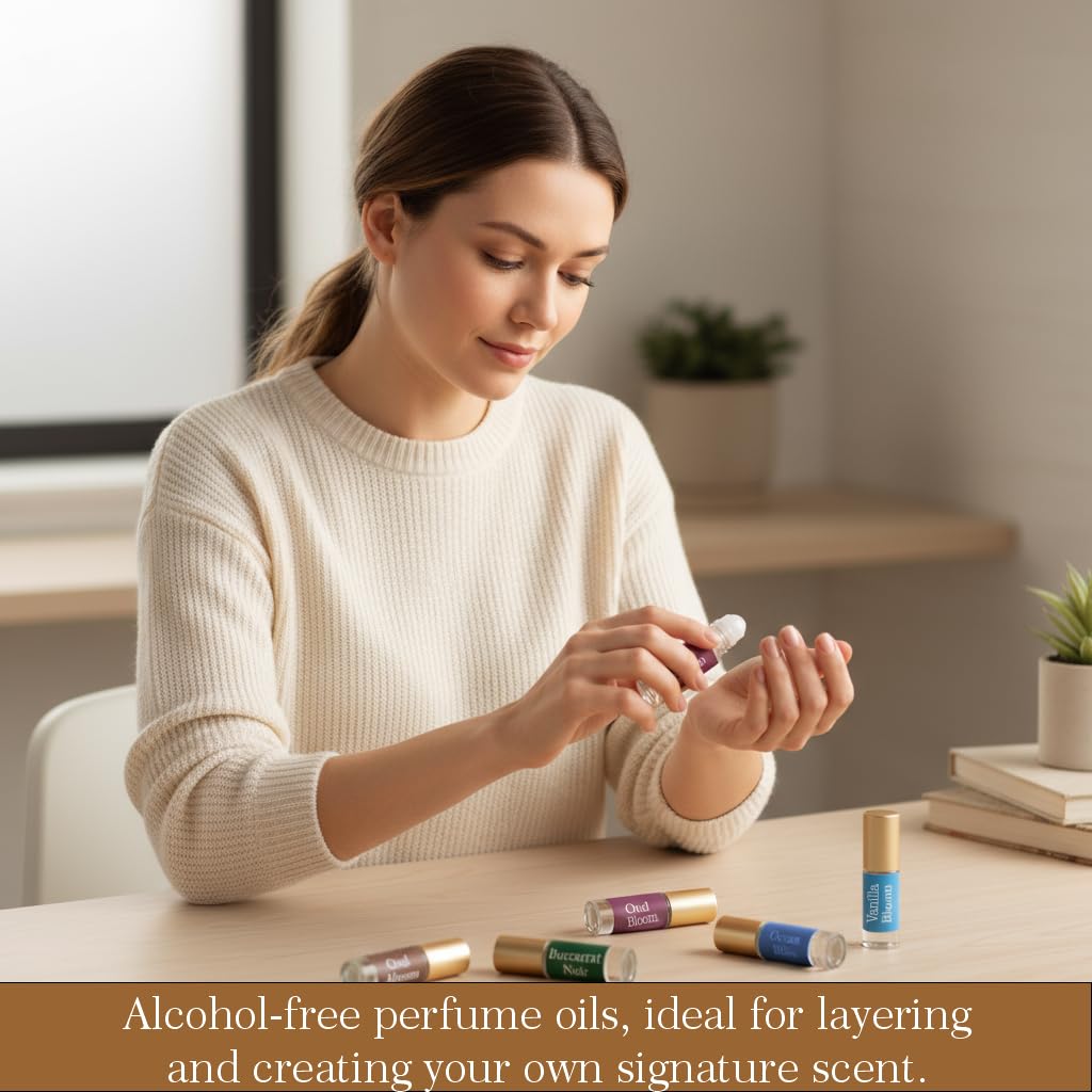 Zoha Perfume Discovery Set | Sample Perfumes for Women & Men with Sweet, Spice & Woody Scents | Alcohol-free Layering Perfume Oils | Travel Size Long Beauty & Personal Care Zoha