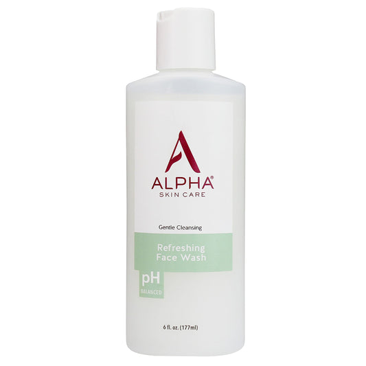 Alpha Skin Care Refreshing Face Wash 6 oz – Gentle Soap-Free Cleanser with Citric AHA to Purify, Remove Makeup & Oil, Balance pH, Anti-Aging Beauty & Personal Care Alpha