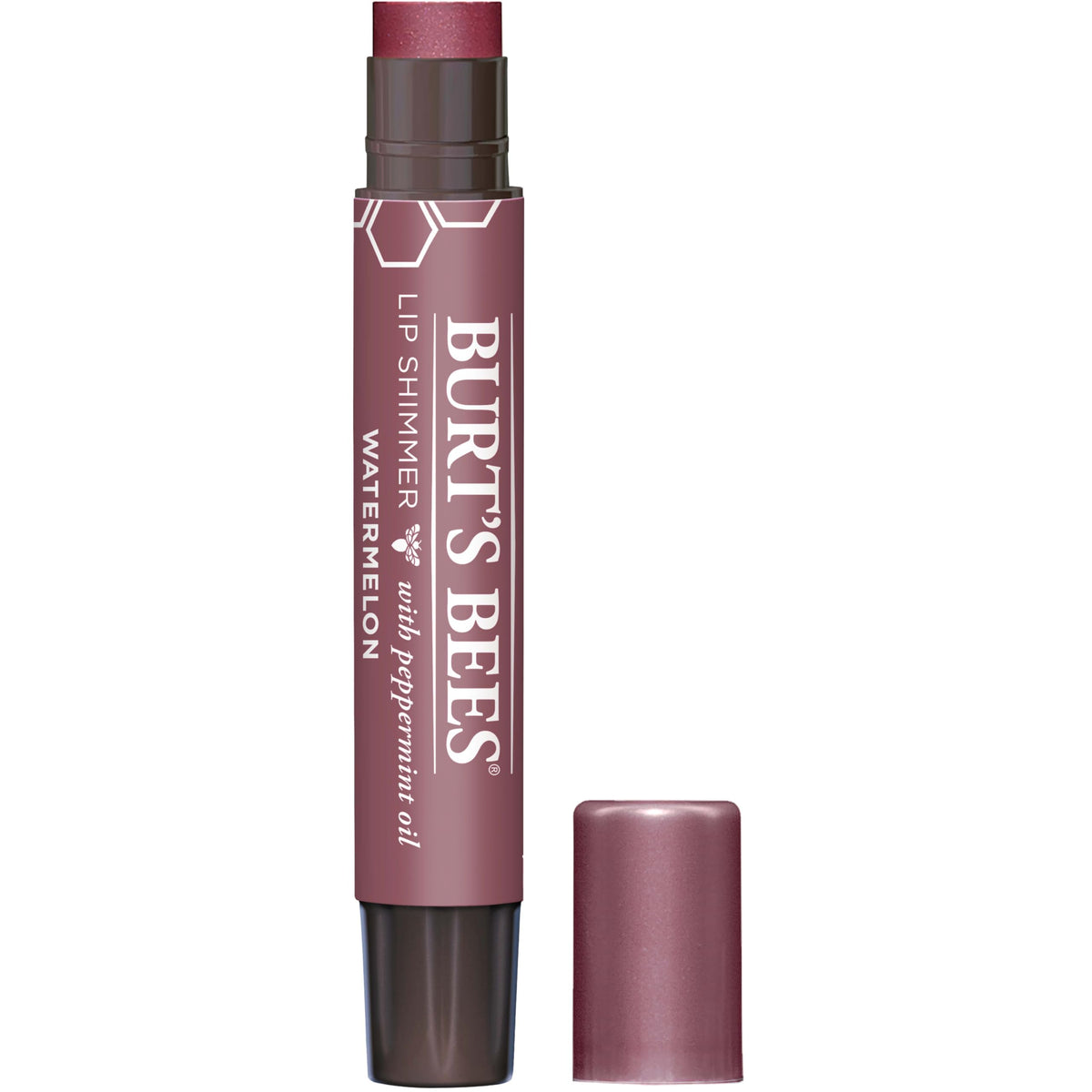 Burt's Bees Lip Shimmer, Lip Gloss With Responsibly Sourced Beeswax, Watermelon, Natural Origin Lip Care, 1 Tube, 0.09 oz. Beauty & Personal Care Burt's Bees