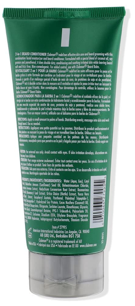 Clubman Beard 2-In-1 Conditioner 3oz Tube (6 Pack) Beauty & Personal Care Clubman