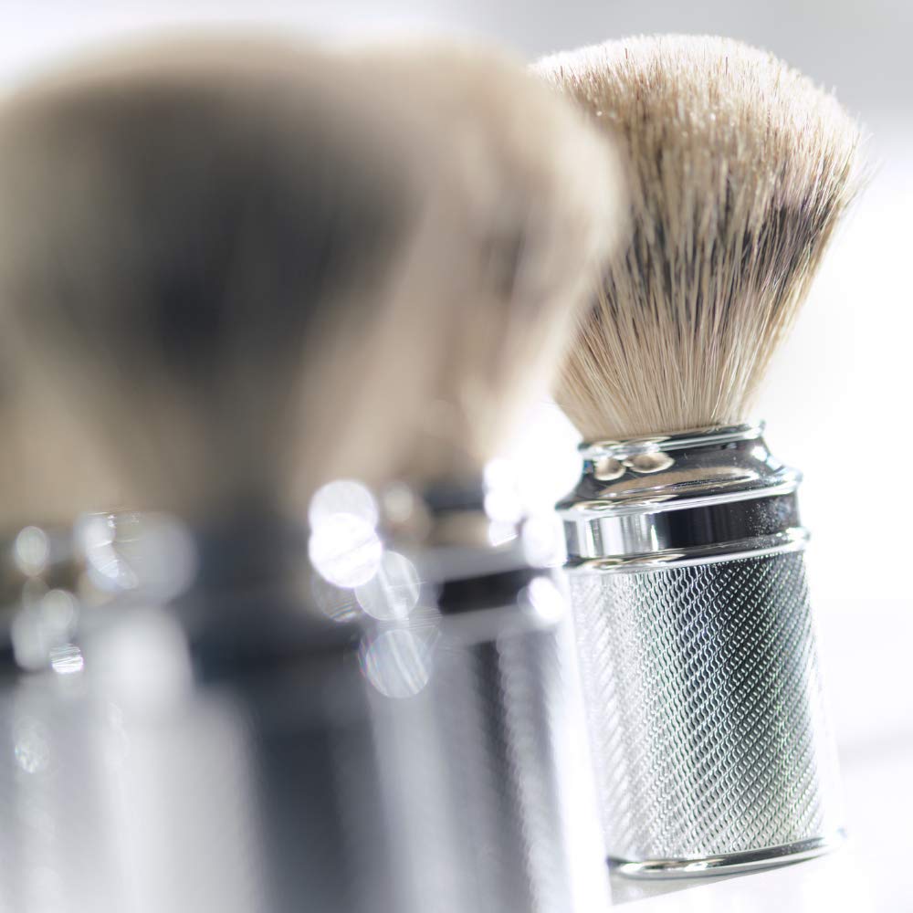 MÜHLE Traditional Silvertip Badger Shaving Brush - Chrome Plated Stainless Steel Handle - Luxury Shave Accessory for Men Beauty and Personal Care MÜHLE