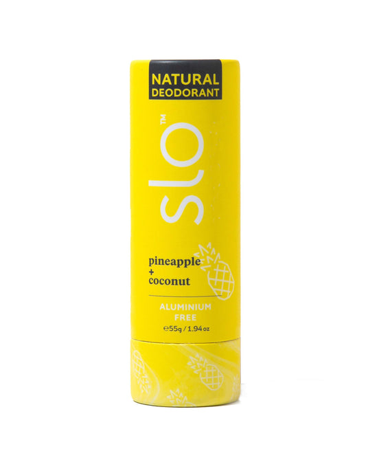 Slo Natural Deodorant - All Natural Ingredients - Aluminum Free Deodorant for Women - Vegan, Paraben and Cruelty Free - Paper Packaging - Pineapple + Beauty and Personal Care Slo