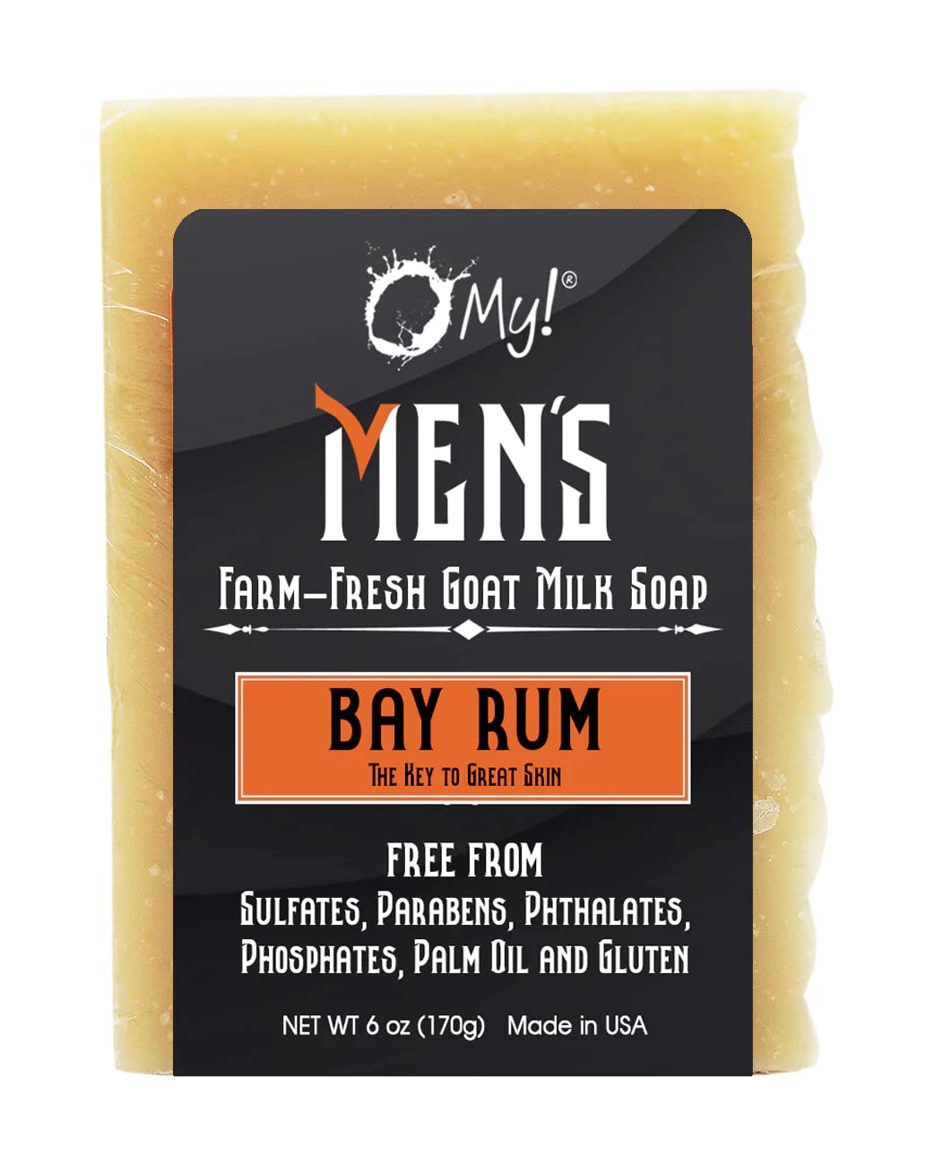O My! Goat Milk Soap Bar 6oz | Made with Farm-Fresh Goat Milk | Free of Parabens & More | Handcrafted USA Beauty & Personal Care O My!