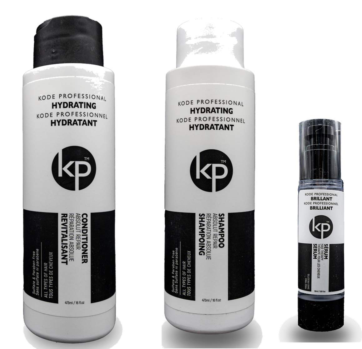 3pc Hydrating Serum Bundle: Kode Professional Hydrating Shampoo, Hydrating Conditioner and 50ml Brilliant Serum (16oz Serum) Beauty & Personal Care Belle of Hope Mara Ray