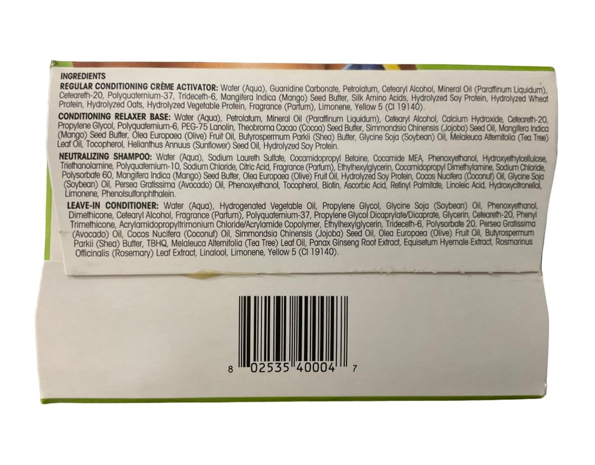 African Pride Olive Miracle Deep Conditioning No-Lye Relaxer - Regular Kit 4-Count