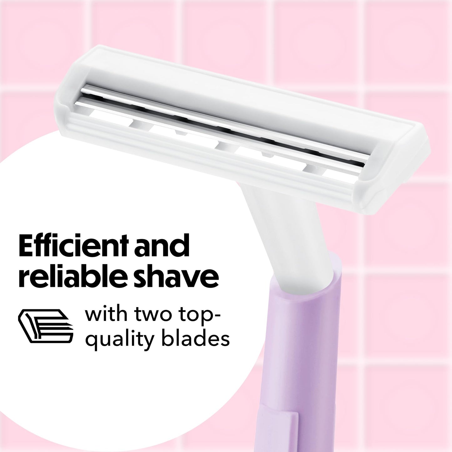 BIC Silky Touch Women's Disposable Razors, With 2 Blades, Pretty Pastel Razor Handles, 10 Count Pack of Shaving Razors Beauty & Personal Care BIC