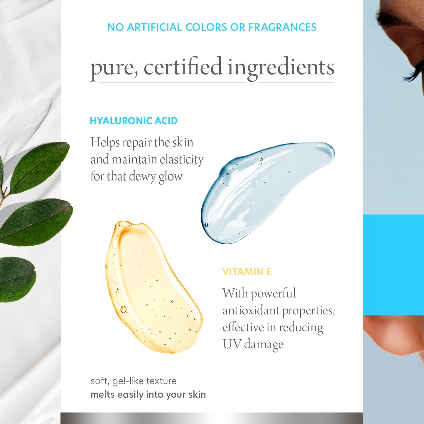 Pure Formula Hyaluronic Acid & Vitamin E Daily Face Moisturizer - Reduce Acne Scars, Fines Lines, Wrinkles, Hydrating Day Cream - Cruelty Free Korean Beauty & Personal Care Pure Formula
