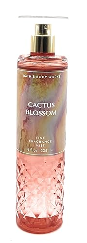 Bath and Body Works Cactus Blossom Fine Fragrance Mist 8 Fluid Ounce Body Spray Diamond Plate Decorative Bottle, Orange (2023 Limited Edition) Beauty & Personal Care Bath & Body Works