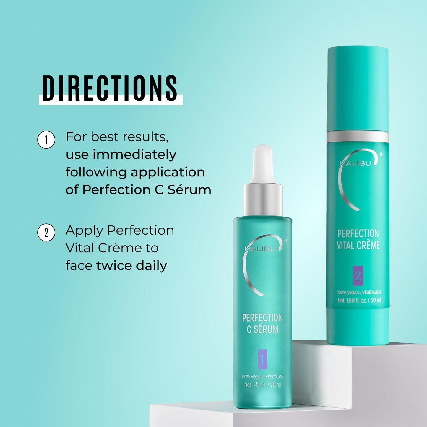Malibu C Perfection Vital Crème - Daily Face Moisturizer for Dry Skin with Peptide & Pro Vitamin B5 - Hydrating Moisturizer for Fine Lines, Wrinkles Beauty & Personal Care Malibu C