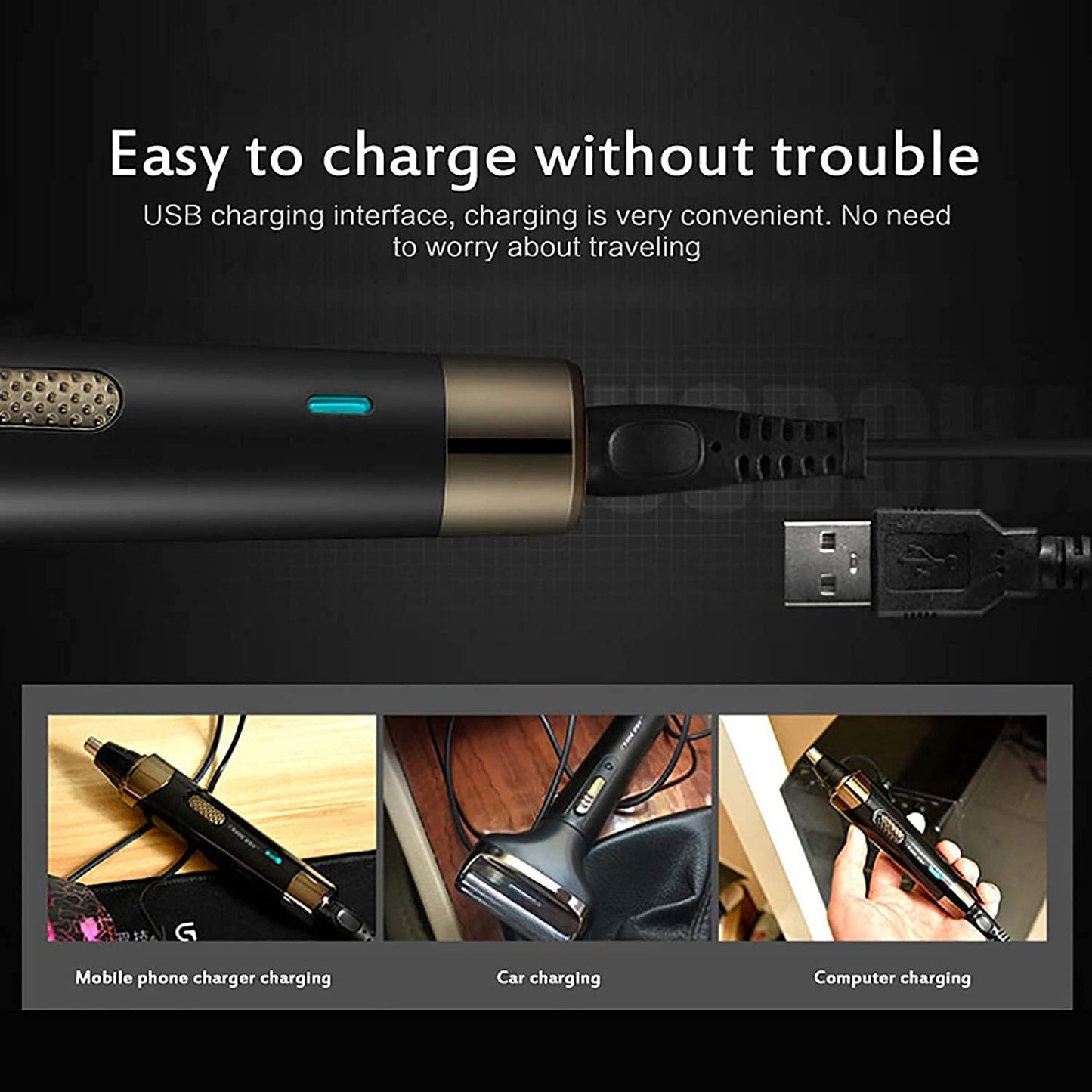 LEONYS Ear and Nose Hair Trimmer Clipper - Professional Painless Eyebrow and Facial Hair Trimmer for Men and Women, Rechargeable, Waterproof Dual Edge Beauty and Personal Care LEONYS